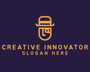 Inventor - Gentleman Investigator Hat logo design