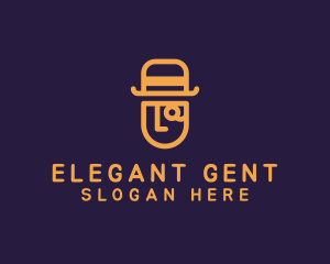 Gentleman Investigator Hat logo design