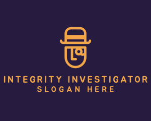 Gentleman Investigator Hat logo design