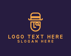 Mobster - Gentleman Investigator Hat logo design