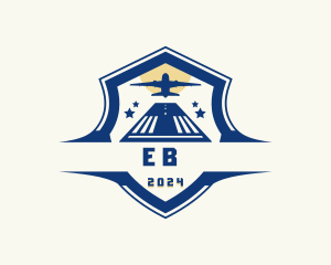 Emblem - Aviation Shield Airplane logo design