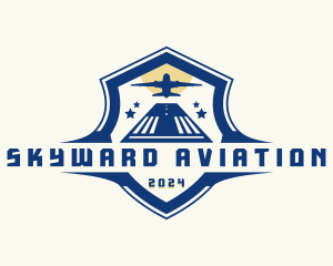 Aviation Shield Airplane logo design