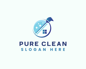 Broom Housekeeping Cleaning logo design