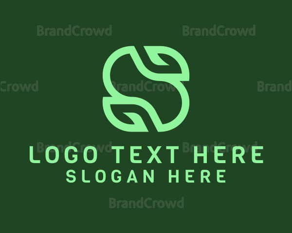 Organic Green Letter S Logo