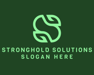 Organic Green Letter S logo design