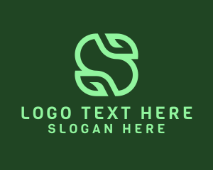 Organic Green Letter S Logo