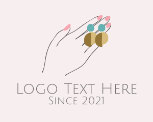Earrings - Jewelry Earring Hand logo design