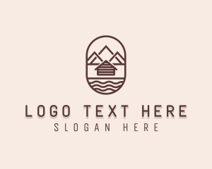 Trip - Mountain Camping Cabin logo design