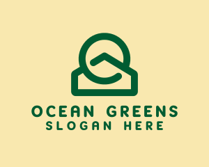 Green House Letter O  logo design