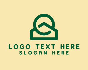 Contractor - Green House Letter O logo design