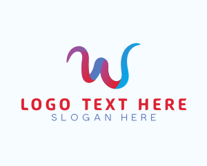 Ribbon - Letter W Ribbon Business logo design