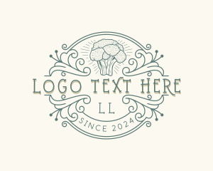 Homesteading - Broccoli Vegetable Farm logo design