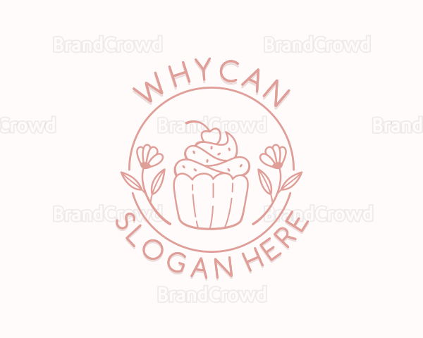 Sweet Cupcake Dessert Logo