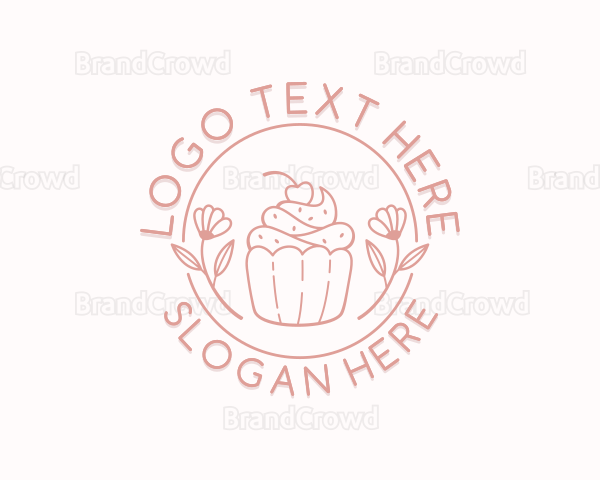 Sweet Cupcake Dessert Logo