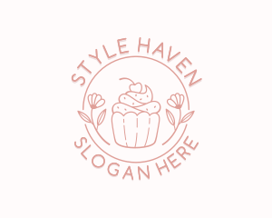 Shortcake - Sweet Cupcake Dessert logo design