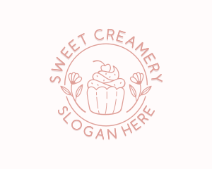 Sweet Cupcake Dessert logo design