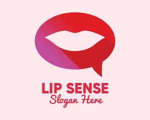 Lip - Sexy Adult Lips Chat logo design