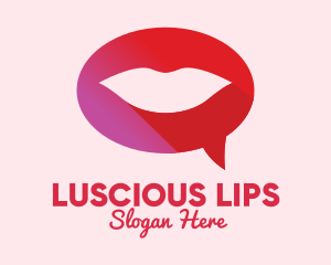 Lips - Sexy Adult Lips Chat logo design