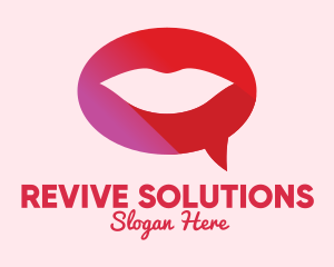 Transformation - Sexy Adult Lips Chat logo design