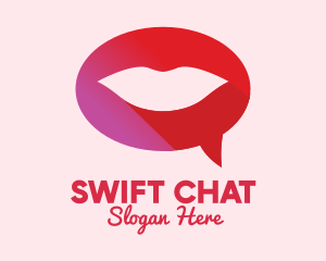 Messenger - Sexy Adult Lips Chat logo design