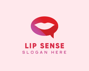 Sexy Adult Lips Chat logo design