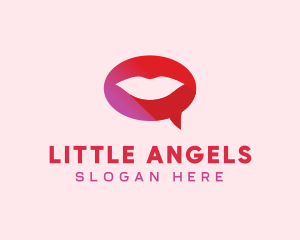 Sexy Adult Lips Chat logo design