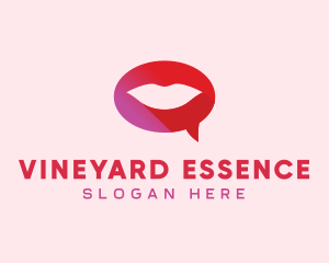 Sexy Adult Lips Chat logo design