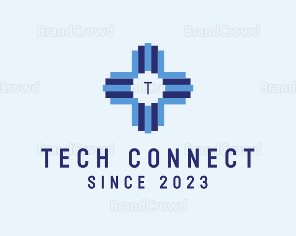 Geometric Medical Tech Cross Logo