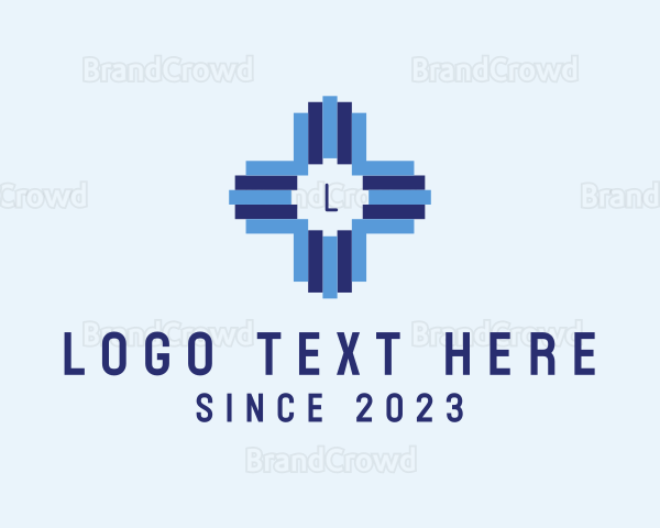 Geometric Medical Tech Cross Logo