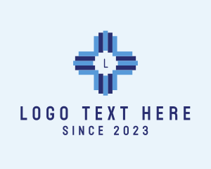 Software - Geometric Medical Tech Cross logo design