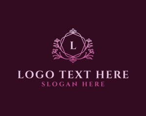 Flower Crown - Elegant Floral Beauty Spa logo design