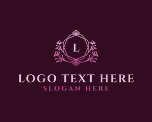 Initial - Elegant Floral Beauty Spa logo design