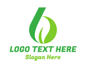 Green Leaf - Nature Tech Number 6 logo design