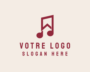 Red - Music Studio House logo design
