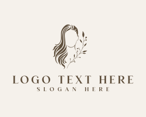 Model - Floral Beauty Hair logo design