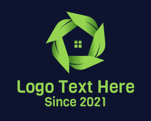 Decorative - Green Leaf House logo design