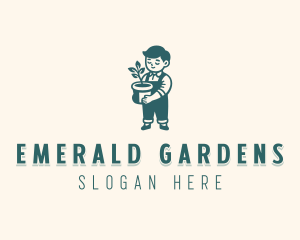 Lawn Gardener Landscaping  logo design