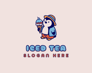 Penguin Sundae Bistro logo design