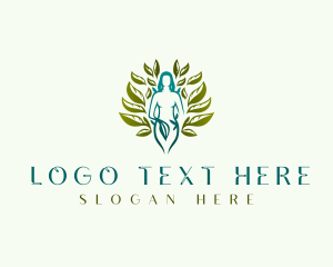 Leaf - Nature Wellness Woman logo design