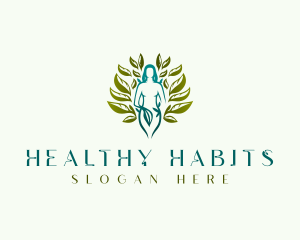 Nature Wellness Woman logo design