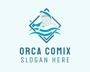 Shark Diving Aquarium  Logo