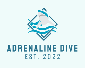 Shark Diving Aquarium  logo design