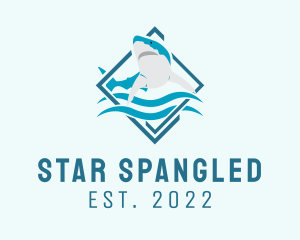 Shark Diving Aquarium  logo design