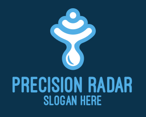 Radar - Blue Signal Droplet logo design