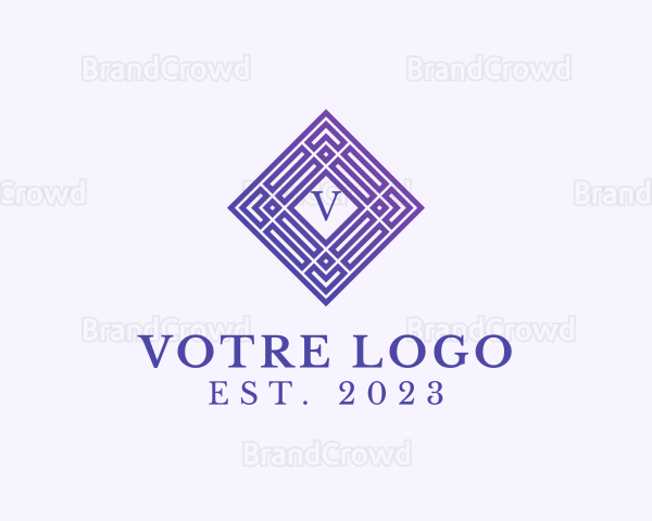 Geometric Art Deco Studio Logo