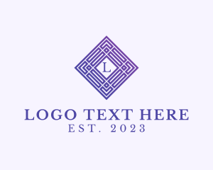 Yoga Trainer - Geometric Art Deco Studio logo design