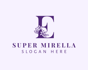 Spa - Floral Styling Letter E logo design