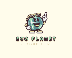 Eco Globe Planet logo design