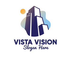 View - Sunny View Building logo design