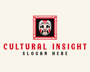 Peking Mask Theater logo design